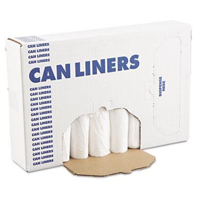 View larger image of Low-Density Waste Can Liners, 16 gal, 0.4 mil, 24" x 32", White, 25 Bags/Roll, 20 Rolls/Carton
