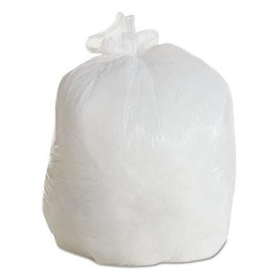 View larger image of Low-Density Waste Can Liners, 30 gal, 0.6 mil, 30" x 36", White, 25 Bags/Roll, 8 Rolls/Carton