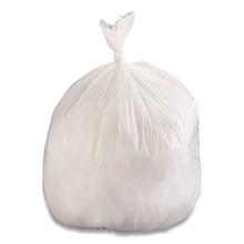 Low-Density Waste Can Liners, 33 gal, 0.6 mil, 33 x 39, White, 25 Bags/Roll, 6 Rolls/Carton