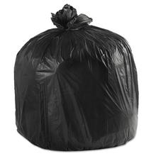 Low-Density Waste Can Liners, 45 gal, 0.6 mil, 40" x 46", Black, 25 Bags/Roll, 4 Rolls/Carton