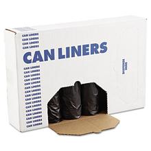 Low-Density Waste Can Liners, 56 gal, 0.6 mil, 43" x 47", Black, 25 Bags/Roll, 4 Rolls/Carton