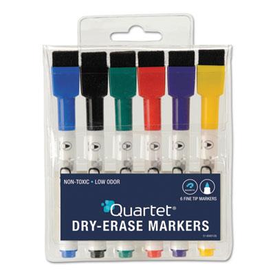 View larger image of Low-Odor ReWritables Dry Erase Mini-Marker Set, Fine Tip, Assorted Colors, 6/Set