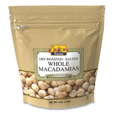 View larger image of Macadamia Nuts, Dry Roasted, Salted, 4 oz Bag, 12/Carton
