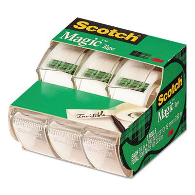 View larger image of Magic Tape in Handheld Dispenser, 1" Core, 0.75" x 25 ft, Clear, 3/Pack