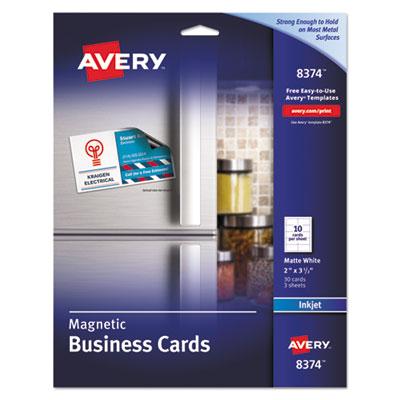 View larger image of Magnetic Business Cards, 2 x 3 1/2, White, 10/Sheet, 30/Pack