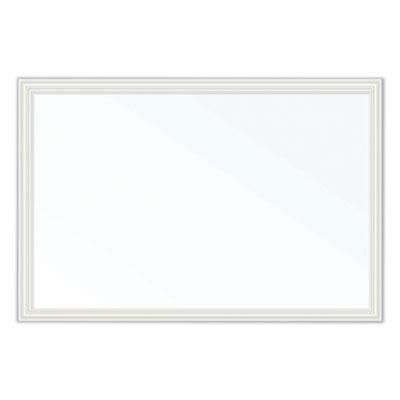 View larger image of Magnetic Dry Erase Board with Decor Frame, 30 x 20, White Surface, White Wood Frame
