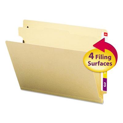 View larger image of Manila End Tab Classification Folders, 2" Expansion, 1 Divider, 4 Fasteners, Letter Size, Manila Exterior, 10/Box
