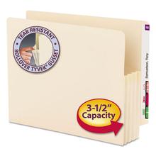 Manila End Tab File Pockets, 3.5" Expansion, Letter Size, Manila, 25/Box