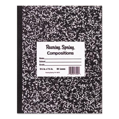 View larger image of Marble Cover Composition Book, Wide/Legal Rule, Black Marble Cover, (36) 8.5 x 7 Sheets