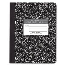 Marble Cover Composition Book, Wide/Legal Rule, Black Cover, 9.75 x 7.5, 100 Sheets