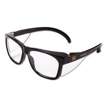 Maverick Safety Glasses, Black, Polycarbonate Frame, Clear Lens, 12 Pairs/Box