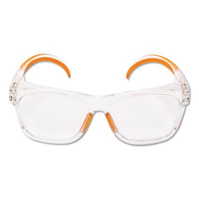 View larger image of Maverick Safety Glasses, Clear/Orange, Polycarbonate Frame, 12/Box