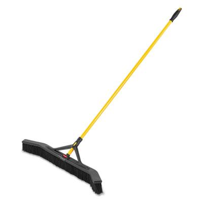 View larger image of Maximizer Push-to-Center Broom, 36", Polypropylene Bristles, Yellow/Black