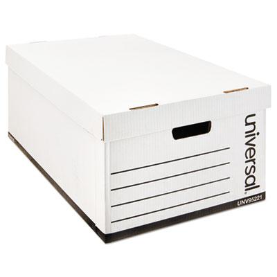 View larger image of Medium-Duty Easy Assembly Storage Box, Legal Files, White, 12/Carton