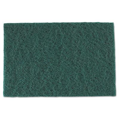 View larger image of Medium-Duty Scouring Pad, 6 x 9, Green, 60/Carton