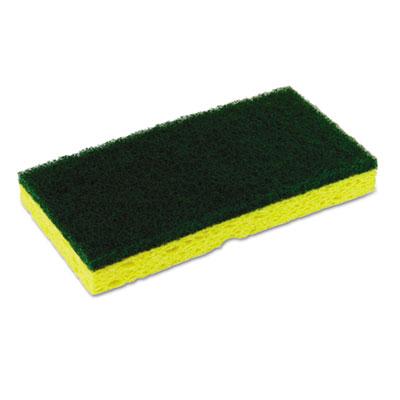 View larger image of Medium-Duty Sponge N' Scrubber, 3 3/8 x 6 1/4, Yellow/Green, 3/PK, 8 PK/CT