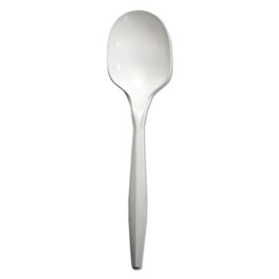 View larger image of Mediumweight Polypropylene Cutlery, Soup Spoon, White, 1000/Carton