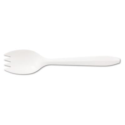 View larger image of Mediumweight Polypropylene Cutlery, Spork, White, 1000/Carton