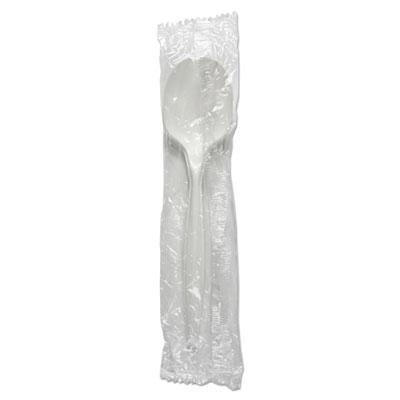 View larger image of Mediumweight Wrapped Polypropylene Cutlery, Soup Spoon, White, 1,000/Carton