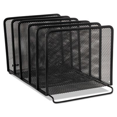 View larger image of Mesh Stacking Sorter, 5 Sections, Letter to Legal Size Files, 8.25" x 14.38" x 7.88", Black