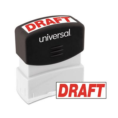 View larger image of Message Stamp, DRAFT, Pre-Inked One-Color, Red