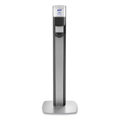 View larger image of Messenger Es6 Graphite Panel Floor Stand With Dispenser, 1,200 Ml, 16.75 X 6 X 40, Graphite/silver