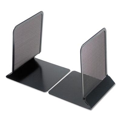 View larger image of Metal Mesh Bookends, Nonskid, 5.38 x 5.38 x 6.75, Black, 1 Pair