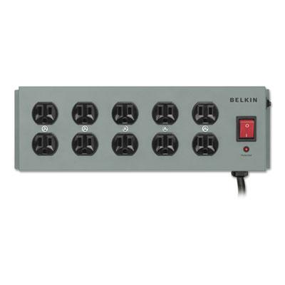 View larger image of Metal SurgeMaster Surge Protector, 10 Outlets, 15 ft Cord, 885 Joules, Dark Gray