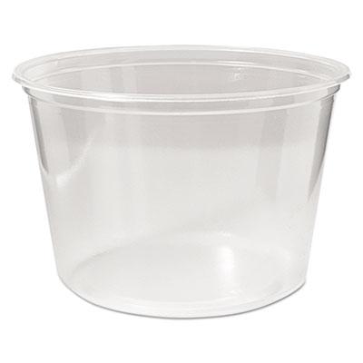 View larger image of Microwavable Deli Containers, 16 oz, 4.6  Diameter x 3 h, Clear, Plastic, 500/Carton