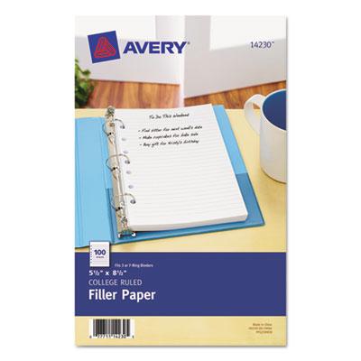 View larger image of Mini Size Binder Filler Paper, 7-Hole, 5.5 x 8.5, Narrow Rule, 100/Pack