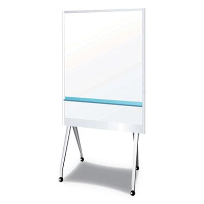 View larger image of Mobile Partition Board, 38.3 x 70.8, White Surface, Light Gray Aluminum Frame