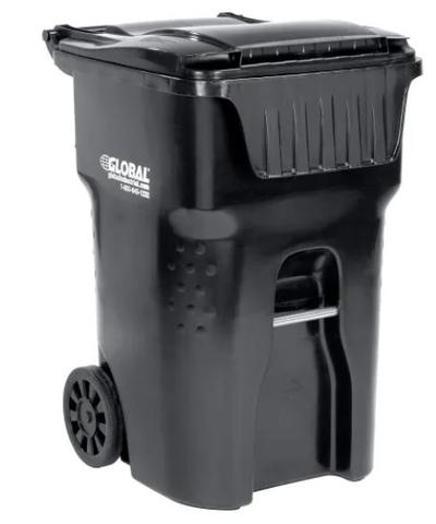 View larger image of Mobile Trash Container, 95 Gallon, Black
