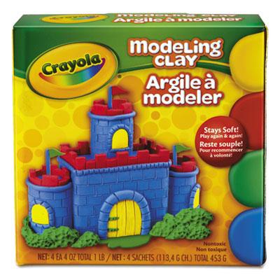 View larger image of Modeling Clay Assortment, 4 oz of Each Color Blue/Green/Red/Yellow, 1 lb