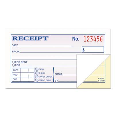 View larger image of Money and Rent Receipt Books, Two-Part Carbonless, 4.78 X 2.75, 50 Forms Total