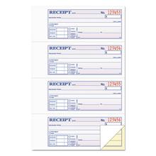 Money and Rent Receipt Books, Account + Payment Sections, Two-Part Carbonless, 7.13 x 2.75, 4 Forms/Sheet, 400 Forms Total