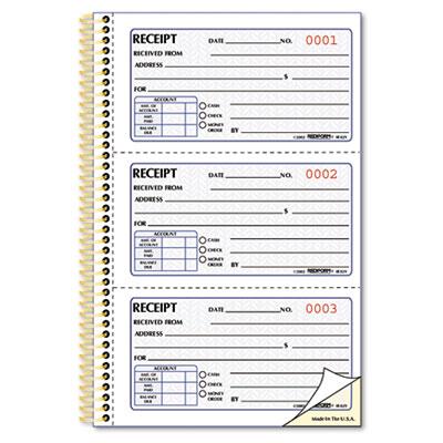 View larger image of Gold Standard Money Receipt Book, Two-Part Carbonless, 5 x 2.75, 3 Forms/Sheet, 225 Forms Total