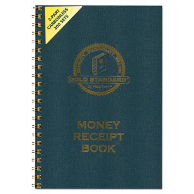View larger image of Gold Standard Money Receipt Book, Two-Part Carbonless, 7 x 2.75, 4 Forms/Sheet, 300 Forms Total