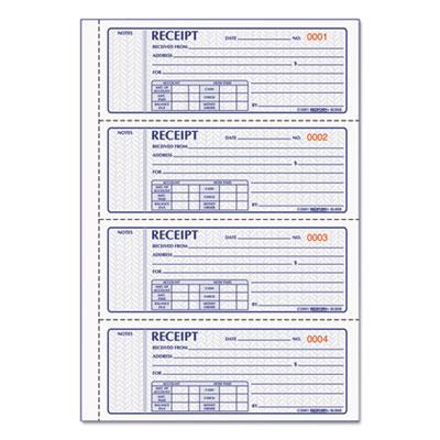 View larger image of Money Receipt Book, FormGuard Cover, Three-Part Carbonless, 7 x 2.75, 4 Forms/Sheet, 100 Forms Total