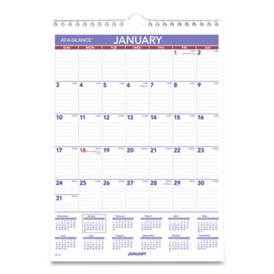 View larger image of Monthly Wall Calendar with Ruled Daily Blocks, 8 x 11, White Sheets, 12-Month (Jan to Dec): 2023