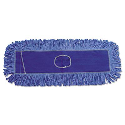View larger image of Mop Head, Dust, Looped-End, Cotton/Synthetic Fibers, 18 x 5, Blue