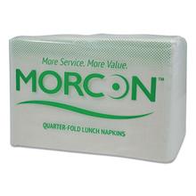Morsoft 1/4 Fold Lunch Napkins, 1 Ply, 11.5" x 11.5", White, 6,000/Carton