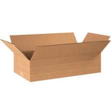 Multi-Depth Corrugated Boxes, 24" x 12" x 6", Kraft, 20/Bundle, 32 ECT