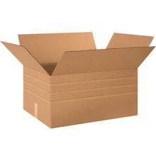 Multi-Depth Corrugated Boxes, 24" x 18" x 12", Kraft, 10/Bundle, 32 ECT