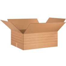 Multi-Depth Corrugated Boxes, 30" x 24" x 12", Kraft, 15/Bundle, 32 ECT