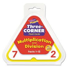 Three-Corner Flash Cards, Multiplication/division, 5.5 X 5.5, 48/set