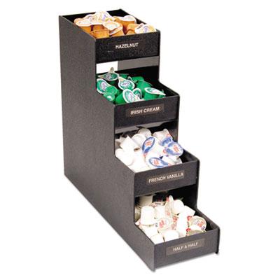 View larger image of Narrow Condiment Organizer, 8 Compartments, 6 x 19 x 15.88, Black