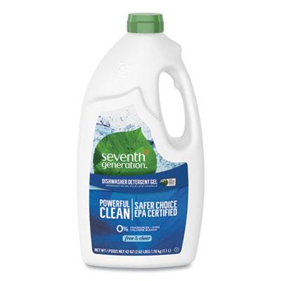 View larger image of Natural Automatic Dishwasher Gel, Free and Clear/Unscented, 42 oz Bottle, 6/Carton