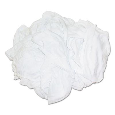 View larger image of New Bleached White T-Shirt Rags, Multi-Fabric, 25 lb Polybag