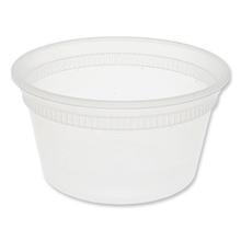 newspring delitainer microwavable container, 12 oz, 4.55 x 4.55 x 2.45, clear, plastic, 480/carton