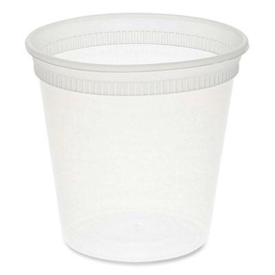 View larger image of newspring delitainer microwavable container, 24 oz, 4.55 x 4.55 x 4.35, clear, plastic, 480/carton